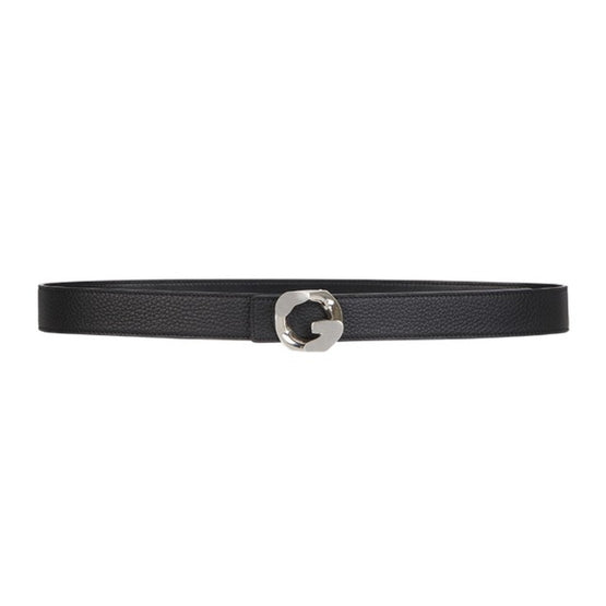 Women G Chain Buckle 30mm Belt - Black