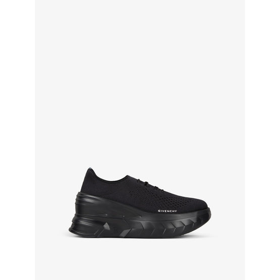 Women Marshmallow Wedge Sneakers - Black