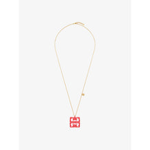 Women 4G Liquid Golden Color Pendant Necklace - Coral