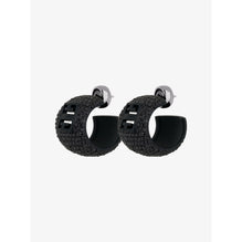 Women 4G Black Paved Hoops Earrings - Black
