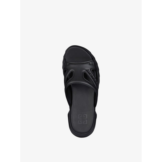 Men Marshmallow Slider Sandals - Black