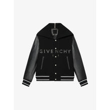 Men Hood Varsity Wool & Grained Leather - Black