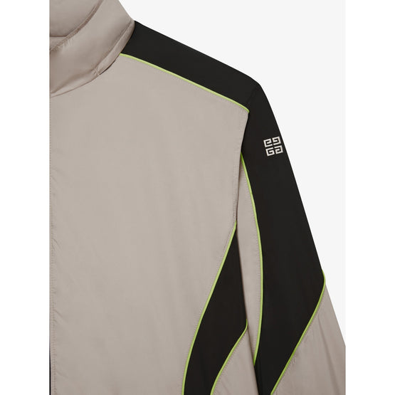 Men Oversized Track Jacket - Pearl Grey