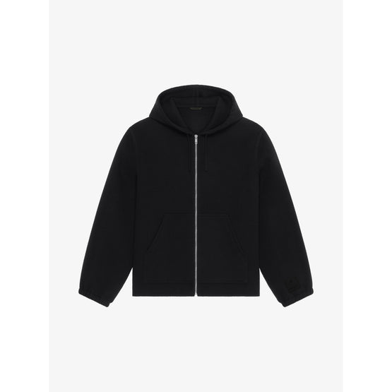 Men Double Face Hoodie - Black