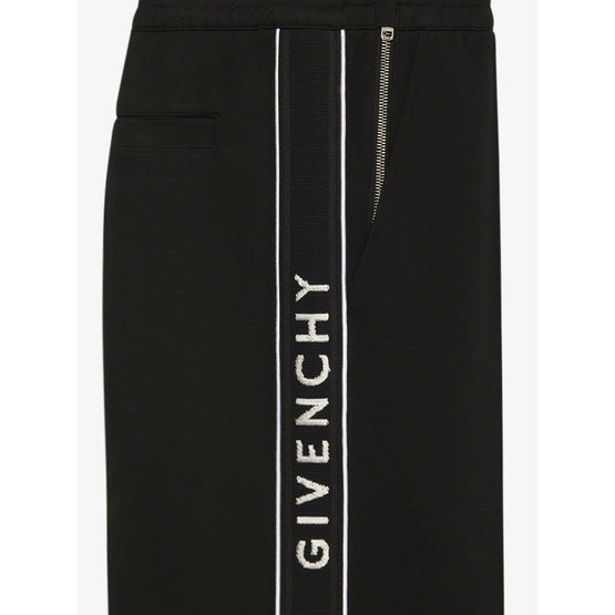 Men Classic Fit Shorts Givenchy Side Bands - Black