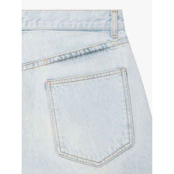 Men Round Regular Fit 5 Pockets Denim - Pale Blue