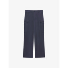 Men Side Pocket Cargo Pants - Medium Blue