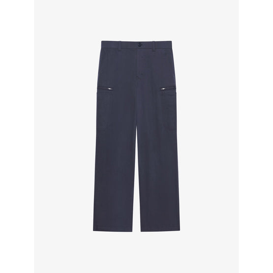 Men Side Pocket Cargo Pants - Medium Blue