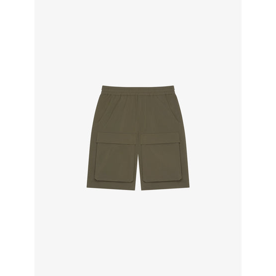 Men Military Spirit Short With Elasitc - Khaki