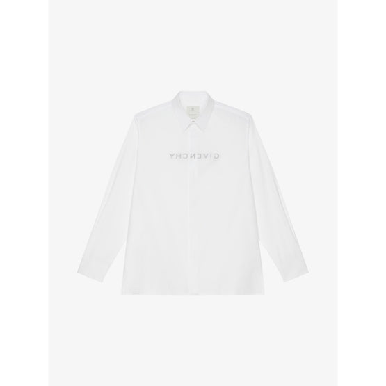 Men Boxy Fit Print Shirt - White