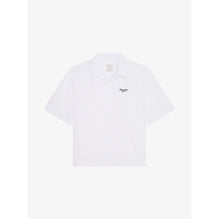 Men Ss Boxy Fit Shirt W/ Hawaiian Collar - White
