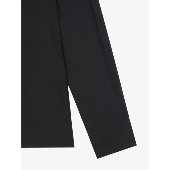 Men Metal Bar Contemporary Fit Shirt - Black