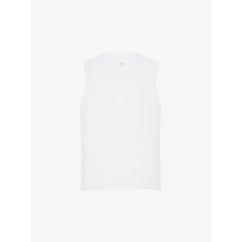 Men Oversize Raw Sleeveless T-Shirt - Natural