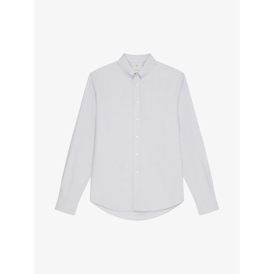 Men Custom Fit Shirt With 4G Embroidery - Pearl Grey