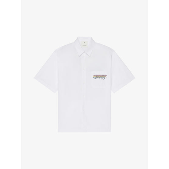 Men Summer Tour Givenchy Printed Shirt - White