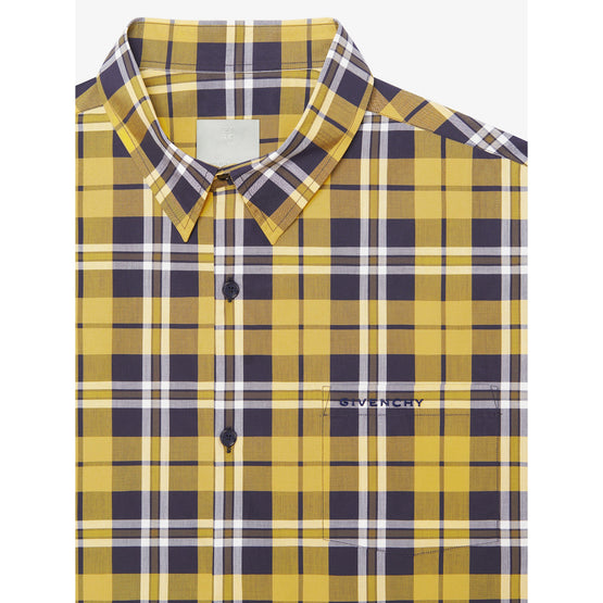 Men Smock Long Sleeve Shirt - Dark Yellow