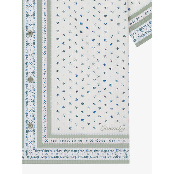 Men New Bowling Shirt - Cream/Green