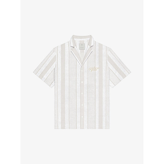 Men Short Sleeves Jersey Vendome Shirt - White/Beige