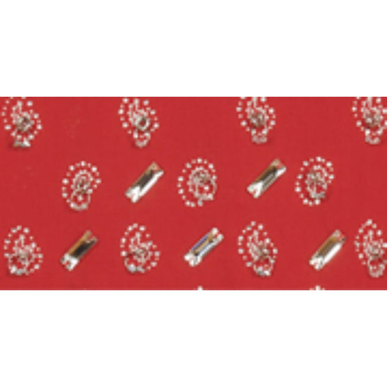 Men Red Crystal Bandanas Oversize Tshirt - Vermillon