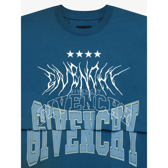 Men Layered Tshirt 32 - Petrol Blue