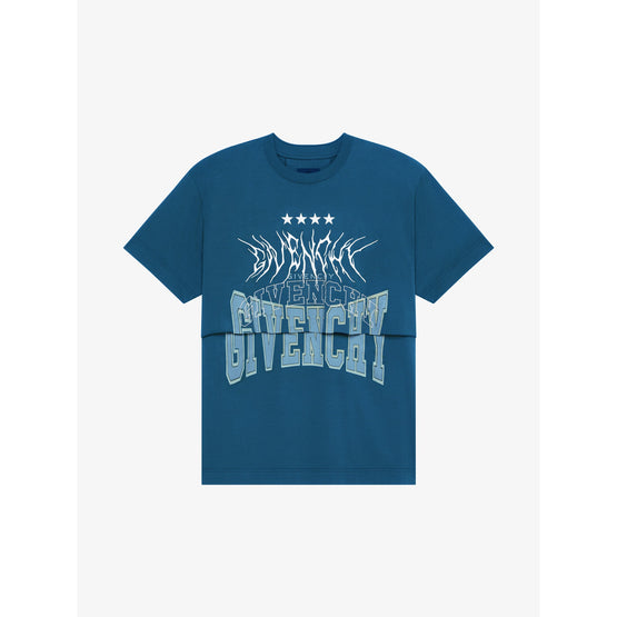 Men Layered Tshirt 32 - Petrol Blue