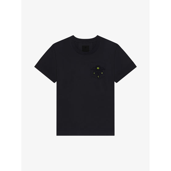 Men Casual Short Sleeve Front Pocket Base - Black