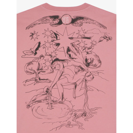 Men Boxy Short Sleeve - Old Pink