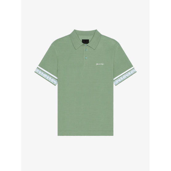Men Classic Fit Polo With 3 Buttons - Almond Green