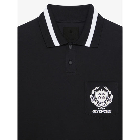 Men Short Sleeves Polo With Casual Pocket - Black