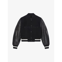 Women Regular Fit Varsity Jacket - Black/White