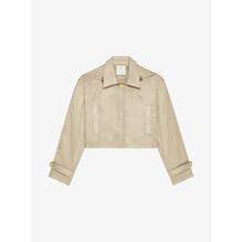 Women Cropped Windbreaker - Eggshell