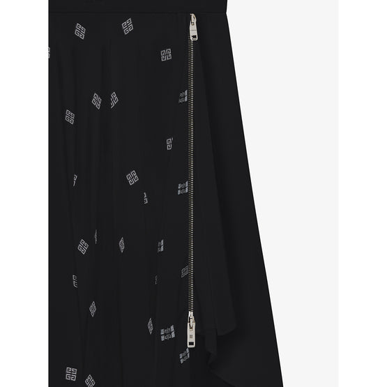 Women Sleeveless Dress W/ Flare Skirt - Black