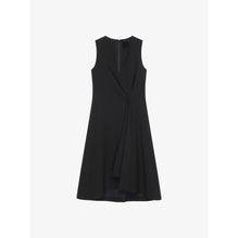 Women Sleeveless Wrap Dress - Black