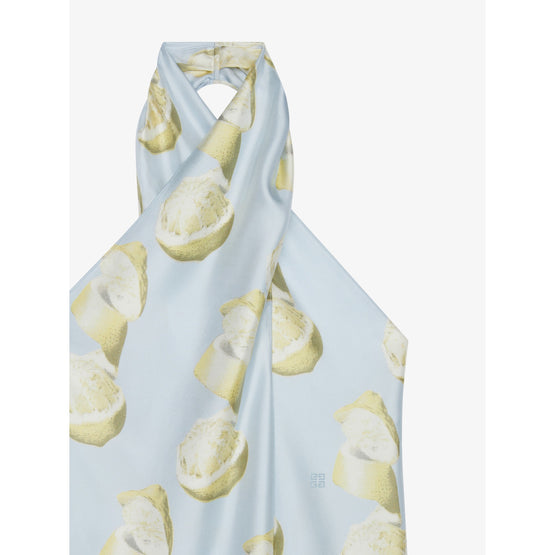 Women Short Dress - Blue/Yellow