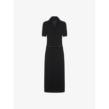 Women Asian Fit Voyou Belt Long Polo-Dress - Black