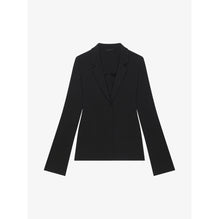 Women Single Breast Bellsleeves Jacket - Black
