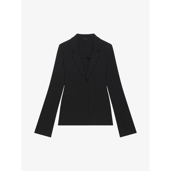 Women Single Breast Bellsleeves Jacket - Black