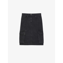 Women Mid Lenght Skirt With Pockets Asian Fit - Black