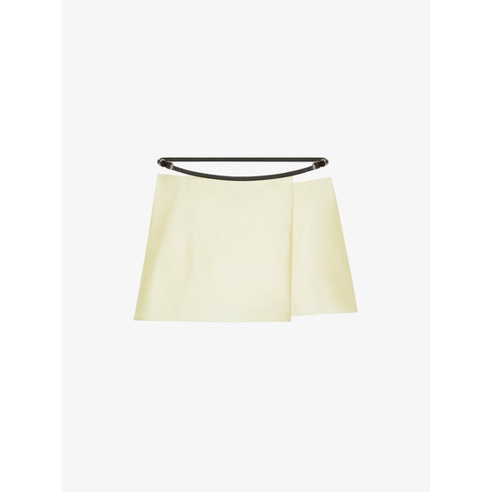 Women Mini Wrap Voyou Skirt - Butter