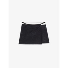 Women Voyou Denim Mini Skirt - Black