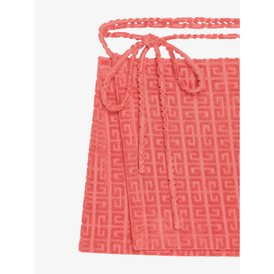 Women Towelling Wrap Skirt - Coral