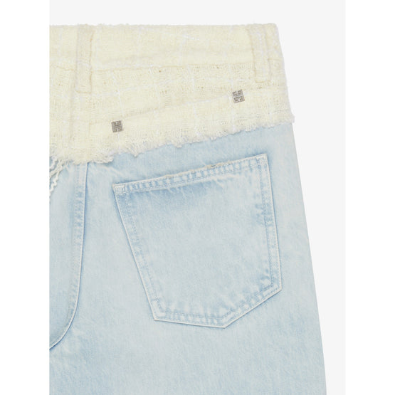 Women Big Mix Denim Jeans Alternative Fit - White/Light Blue