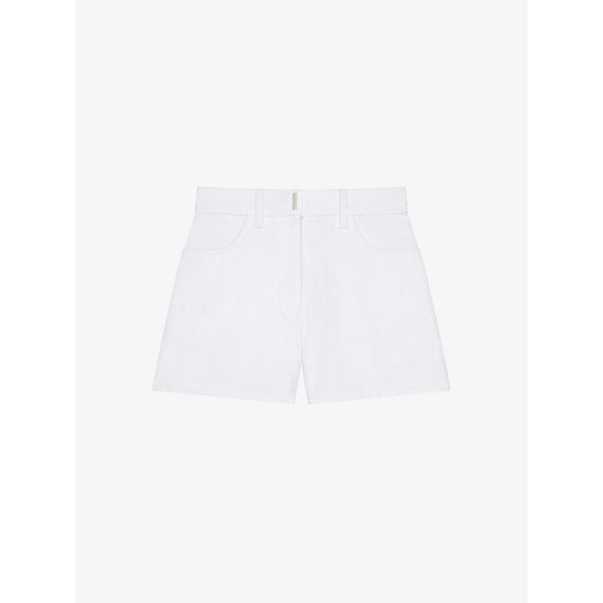 Women Denim Short - White