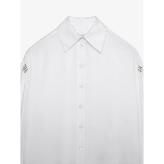 Women 3 Strass Shirt - White