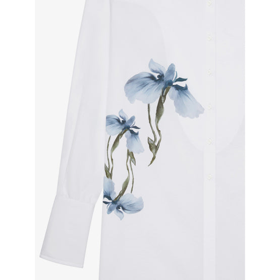 Women Sequins Embroidered Shirt - White