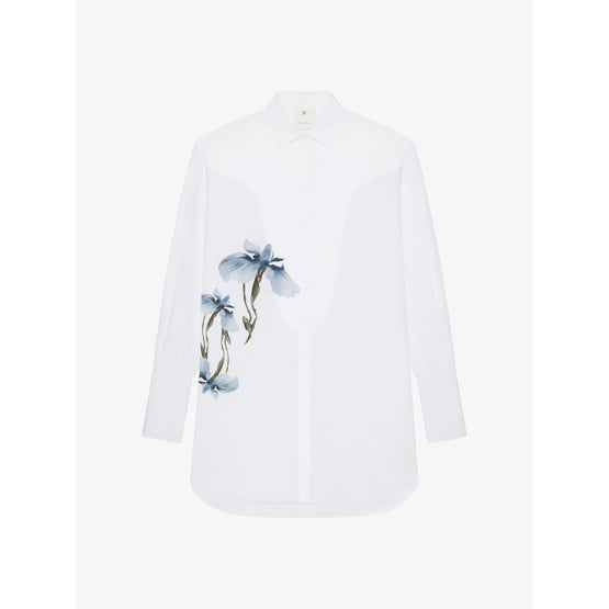 Women Sequins Embroidered Shirt - White