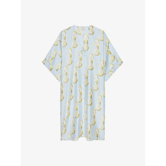 Women Long Kaftan - Blue/Yellow