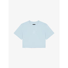 Women Cropped Masculine T-Shirt - Sky Blue