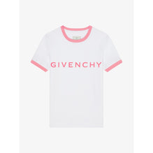 Women Ringer T Shirt - White/Pink
