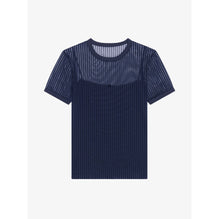 Women 4G Tulle Ringer T-Shirt - Navy